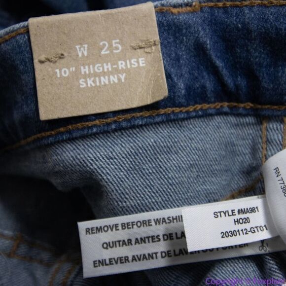 NEW Madewell 10" High-Rise Skinny Jeans in Dewitt Wash: Button-Front TENCEL, 25 - Picture 15 of 15